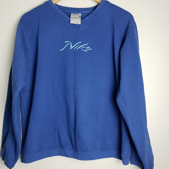 Nike Tops - Nike Vintage V-Neck Fleece Pullover Sweater